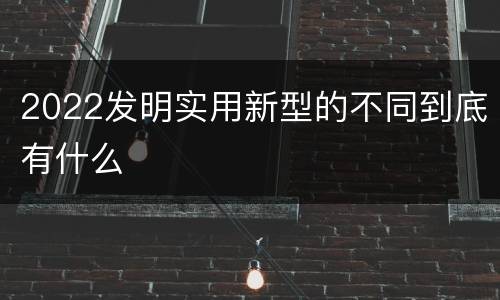 2022发明实用新型的不同到底有什么