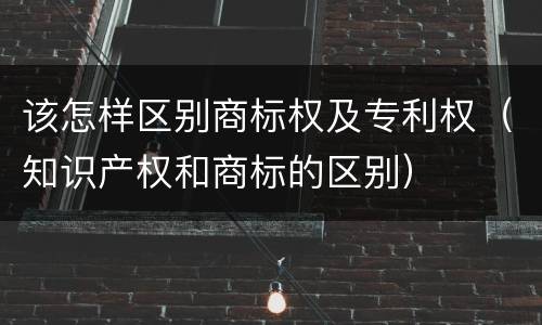 该怎样区别商标权及专利权（知识产权和商标的区别）
