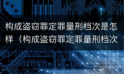 构成盗窃罪定罪量刑档次是怎样（构成盗窃罪定罪量刑档次是怎样的）