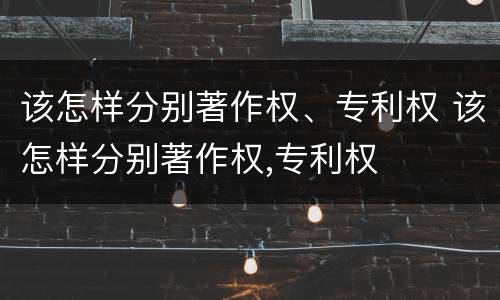 该怎样分别著作权、专利权 该怎样分别著作权,专利权