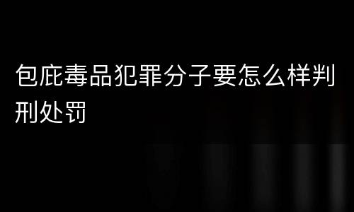 包庇毒品犯罪分子要怎么样判刑处罚
