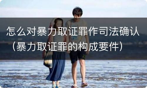 怎么对暴力取证罪作司法确认（暴力取证罪的构成要件）