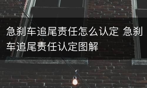 急刹车追尾责任怎么认定 急刹车追尾责任认定图解