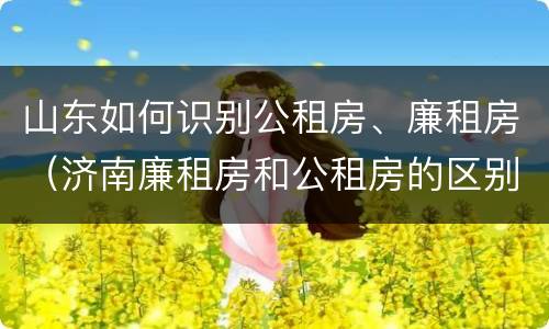 山东如何识别公租房、廉租房（济南廉租房和公租房的区别）