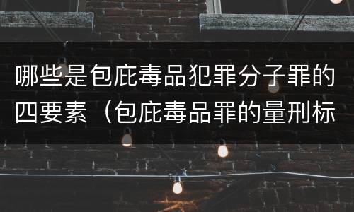 哪些是包庇毒品犯罪分子罪的四要素（包庇毒品罪的量刑标准）