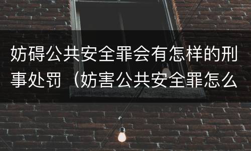 妨碍公共安全罪会有怎样的刑事处罚（妨害公共安全罪怎么处罚）