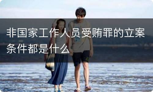 非国家工作人员受贿罪的立案条件都是什么
