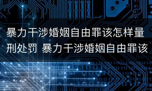 暴力干涉婚姻自由罪该怎样量刑处罚 暴力干涉婚姻自由罪该怎样量刑处罚呢
