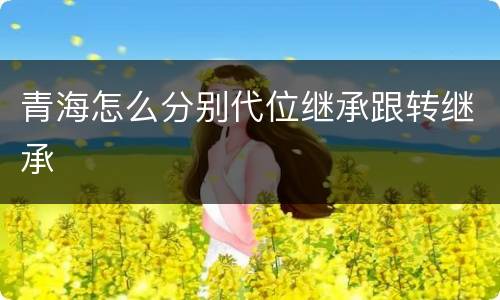 青海怎么分别代位继承跟转继承