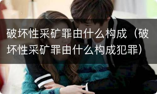 破坏性采矿罪由什么构成（破坏性采矿罪由什么构成犯罪）