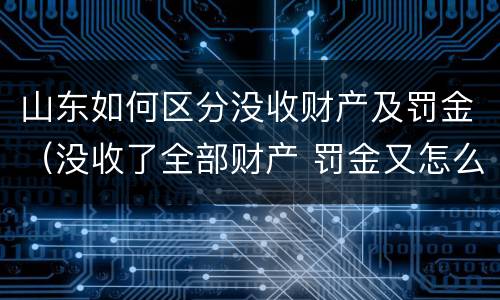 山东如何区分没收财产及罚金（没收了全部财产 罚金又怎么办）