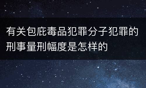 有关包庇毒品犯罪分子犯罪的刑事量刑幅度是怎样的