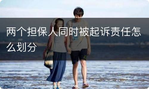 两个担保人同时被起诉责任怎么划分