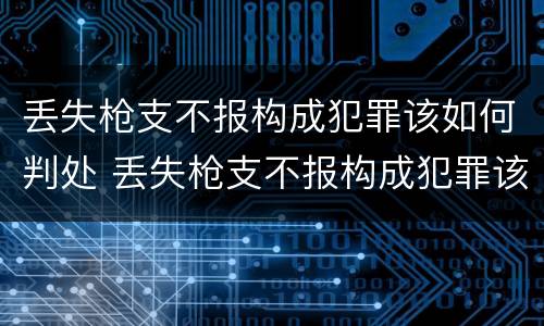 丢失枪支不报构成犯罪该如何判处 丢失枪支不报构成犯罪该如何判处缓刑