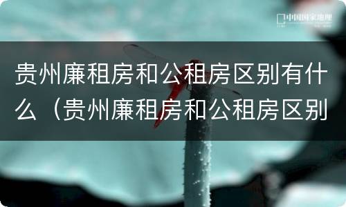贵州廉租房和公租房区别有什么（贵州廉租房和公租房区别有什么不同）