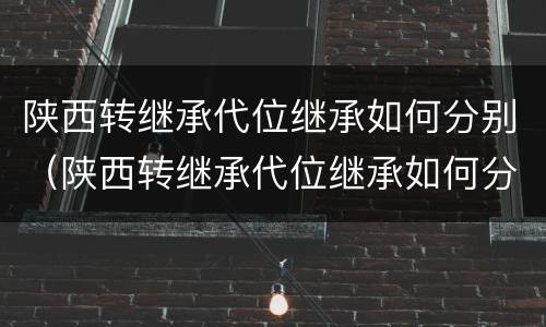 陕西转继承代位继承如何分别（陕西转继承代位继承如何分别办理）