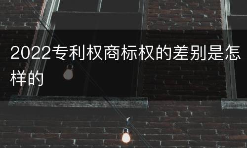 2022专利权商标权的差别是怎样的