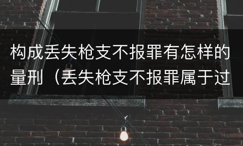 构成丢失枪支不报罪有怎样的量刑（丢失枪支不报罪属于过失犯罪吗）