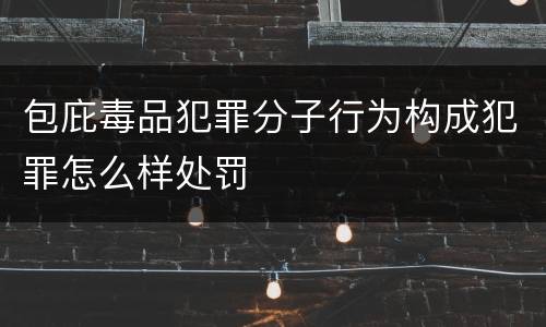 包庇毒品犯罪分子行为构成犯罪怎么样处罚