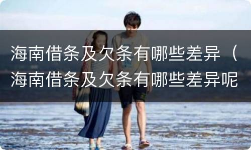 海南借条及欠条有哪些差异（海南借条及欠条有哪些差异呢）