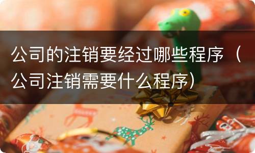 公司的注销要经过哪些程序（公司注销需要什么程序）