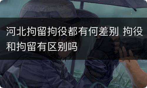 河北拘留拘役都有何差别 拘役和拘留有区别吗