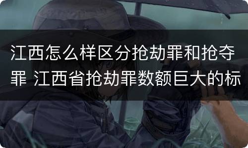 江西怎么样区分抢劫罪和抢夺罪 江西省抢劫罪数额巨大的标准