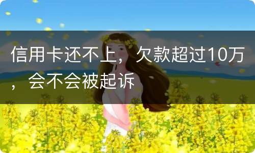 信用卡还不上，欠款超过10万，会不会被起诉