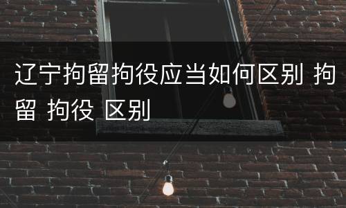 辽宁拘留拘役应当如何区别 拘留 拘役 区别