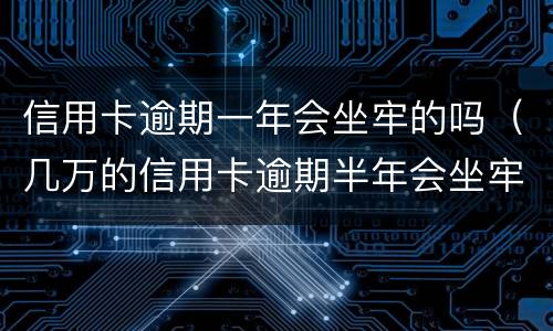 信用卡逾期一年会坐牢的吗（几万的信用卡逾期半年会坐牢吗?）