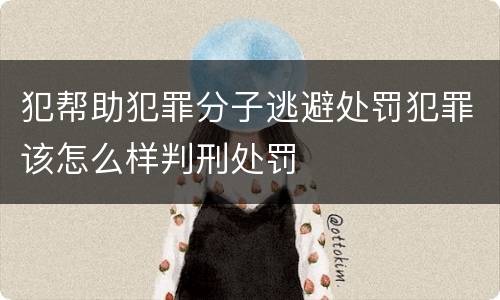 犯帮助犯罪分子逃避处罚犯罪该怎么样判刑处罚
