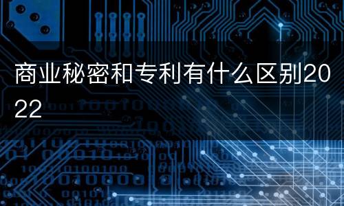 商业秘密和专利有什么区别2022