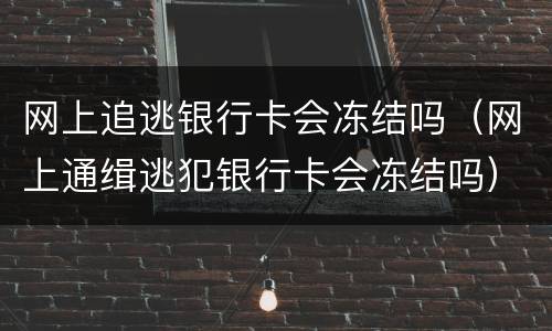 网上追逃银行卡会冻结吗（网上通缉逃犯银行卡会冻结吗）