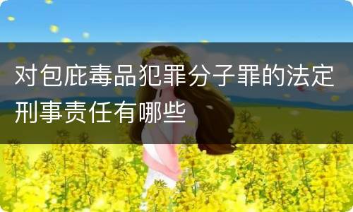 对包庇毒品犯罪分子罪的法定刑事责任有哪些