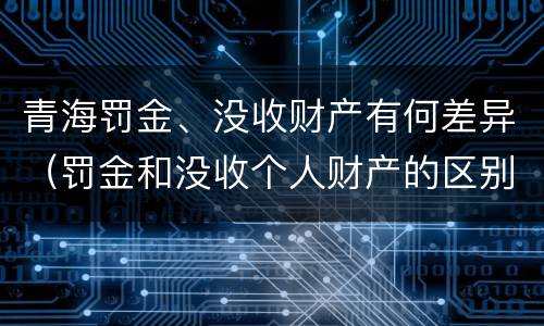 青海罚金、没收财产有何差异（罚金和没收个人财产的区别）