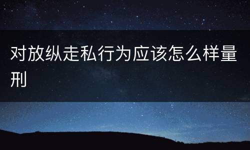 对放纵走私行为应该怎么样量刑