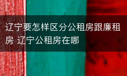 辽宁要怎样区分公租房跟廉租房 辽宁公租房在哪