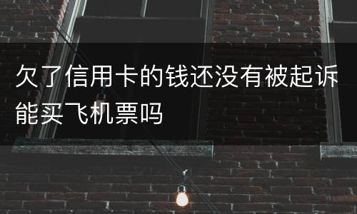 欠了信用卡的钱还没有被起诉能买飞机票吗