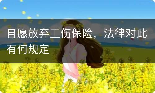 自愿放弃工伤保险，法律对此有何规定