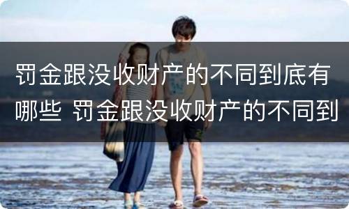 罚金跟没收财产的不同到底有哪些 罚金跟没收财产的不同到底有哪些影响