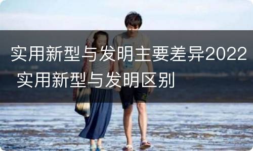 实用新型与发明主要差异2022 实用新型与发明区别