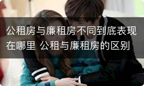 公租房与廉租房不同到底表现在哪里 公租与廉租房的区别