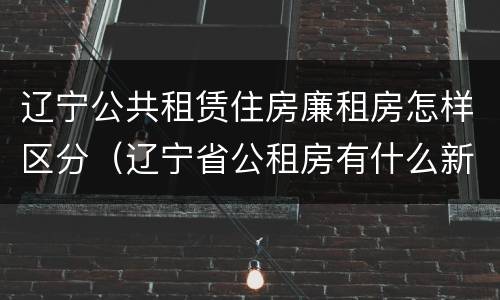 辽宁公共租赁住房廉租房怎样区分（辽宁省公租房有什么新规定）