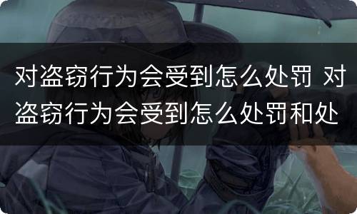 对盗窃行为会受到怎么处罚 对盗窃行为会受到怎么处罚和处罚