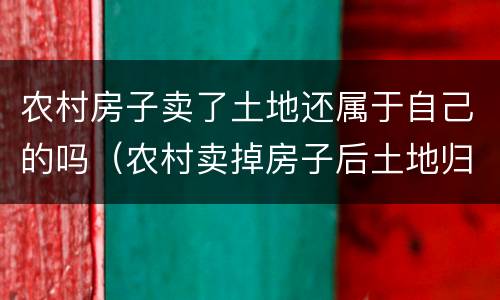 农村房子卖了土地还属于自己的吗（农村卖掉房子后土地归谁）