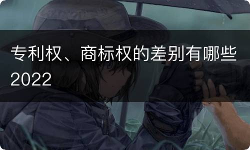专利权、商标权的差别有哪些2022