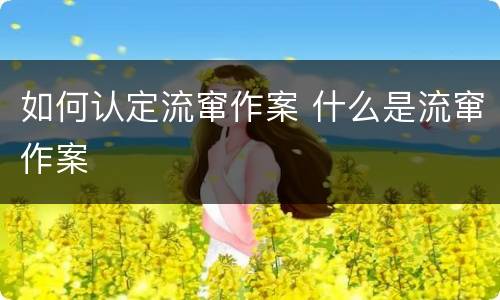 如何认定流窜作案 什么是流窜作案