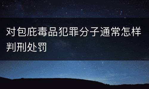 对包庇毒品犯罪分子通常怎样判刑处罚