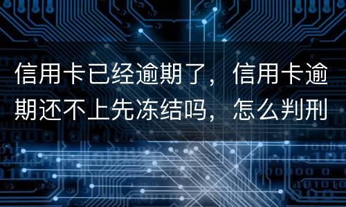信用卡已经逾期了，信用卡逾期还不上先冻结吗，怎么判刑的