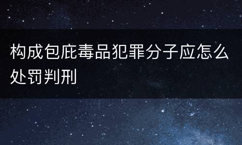 构成包庇毒品犯罪分子应怎么处罚判刑